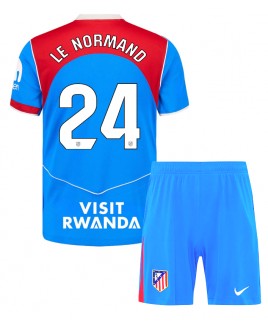 Günstige Atletico Madrid Robin Le Normand #24 3rd trikot Kinder 2025-26 Kurzarm (+ Kurze Hosen)